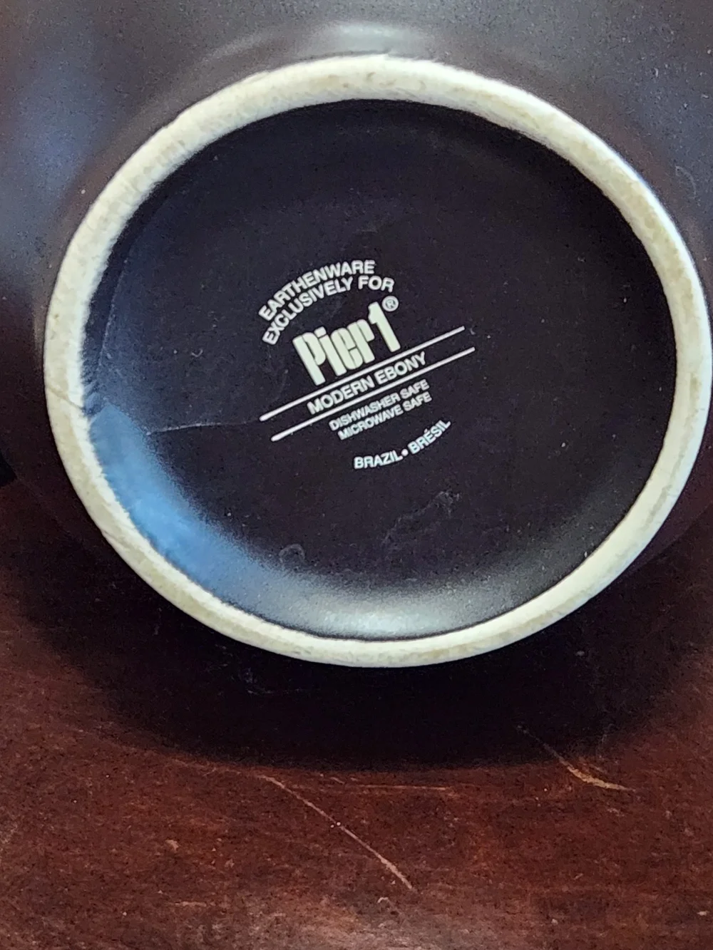 Pier 1 Matte Black Ceramic Mug with Handle